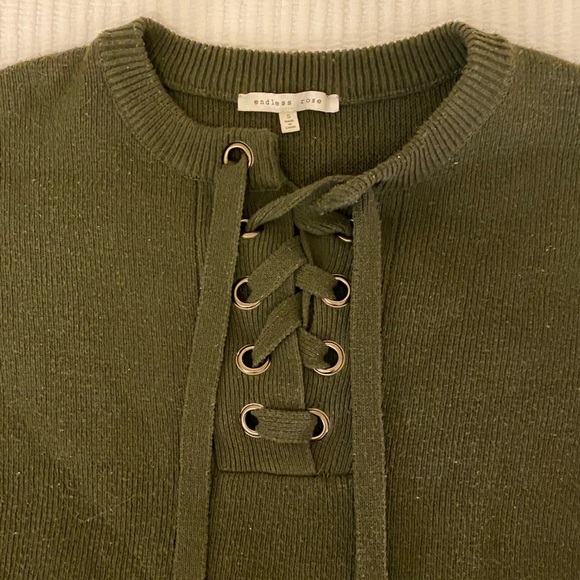 Endless Rose Green Sweater, Small - Picture 3 of 6